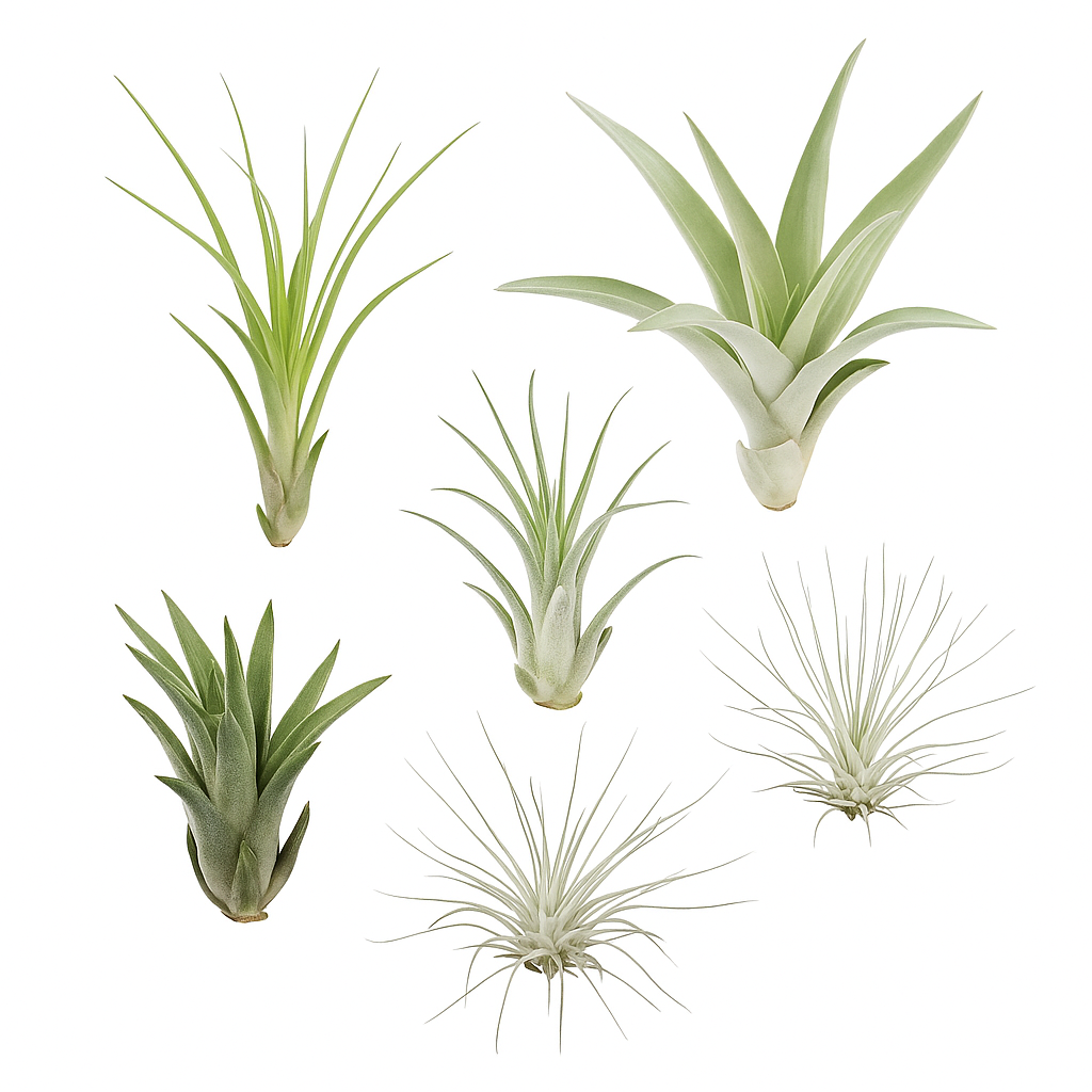 Tillandsien Aufsetzer (gemischt) – 6er Set Luftpflanzen – pflegeleicht & dekorativ – natürliche Luftreiniger für Zuhause, Terrarium & kreative Pflanzenarrangements 
