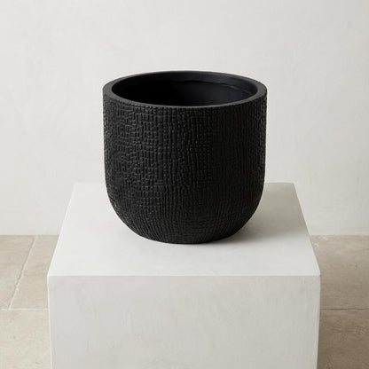 Pflanztopf Capi Bol Skin Anthrazit – D14cm x H13cm – Moderner Blumentopf mit Hautstruktur – Für Innen & Außen – Leicht & robust – Zeitloses Design 