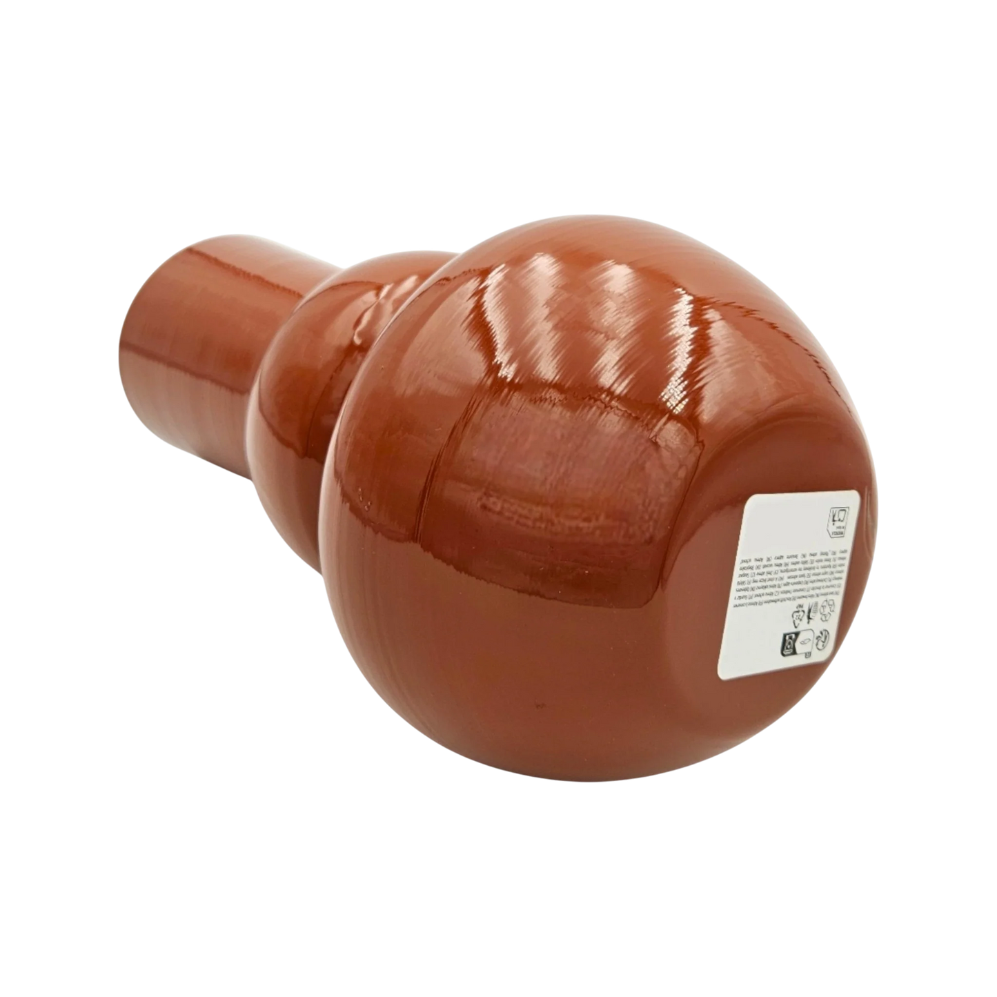 Vase Blumenvase XXL Dekovase Metallvase Beige Braun 38x25 Retro Blumengefäß 