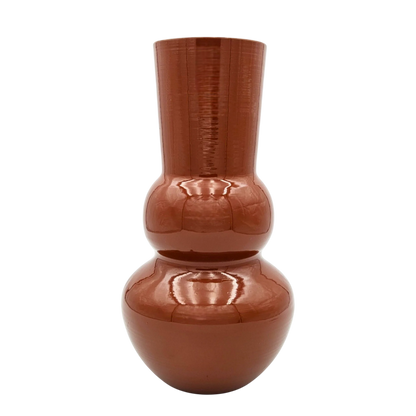 Vase Retro Zinkvase Beige Terrakotta 30x15 Blumenvase Dekovase Blumengefäß 