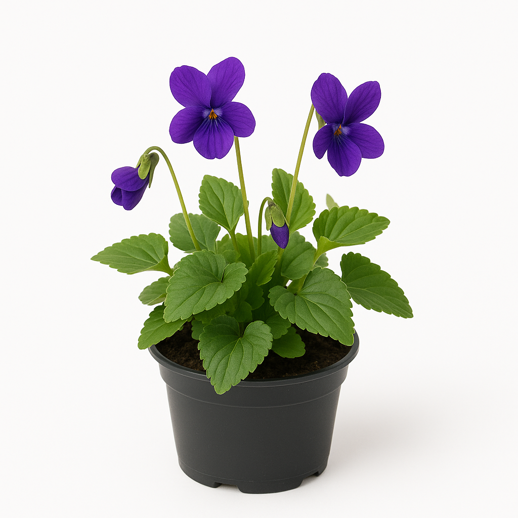 Viola odorata 'Königin Charlotte' – 6er Set Duftveilchen-Stauden – Dunkelviolett blühende, insektenfreundliche Gartenpflanzen – Winterhart, pflegeleicht & mehrjährig – 10cm Wuchshöhe 
