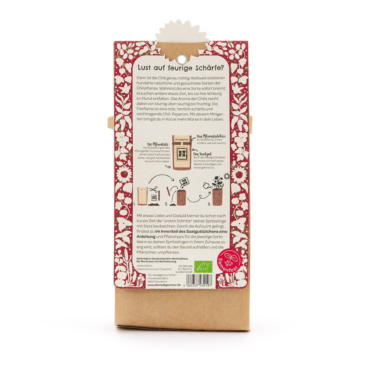 Anzuchtset – Minigarten BIO-Chili 