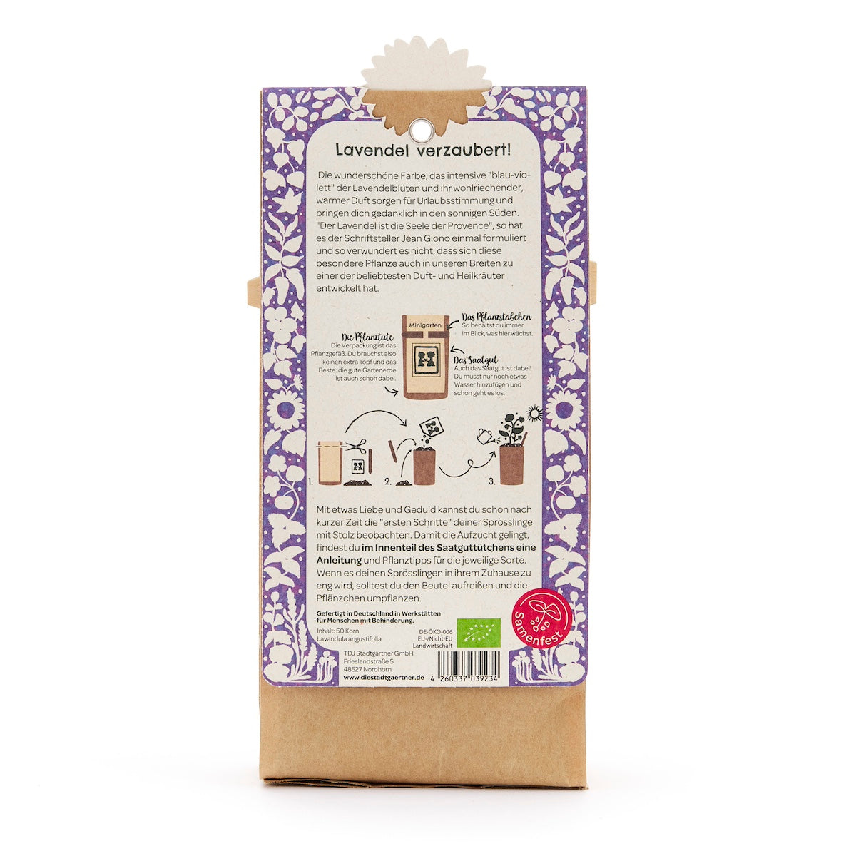 Anzuchtset – Minigarten BIO-Lavendel 