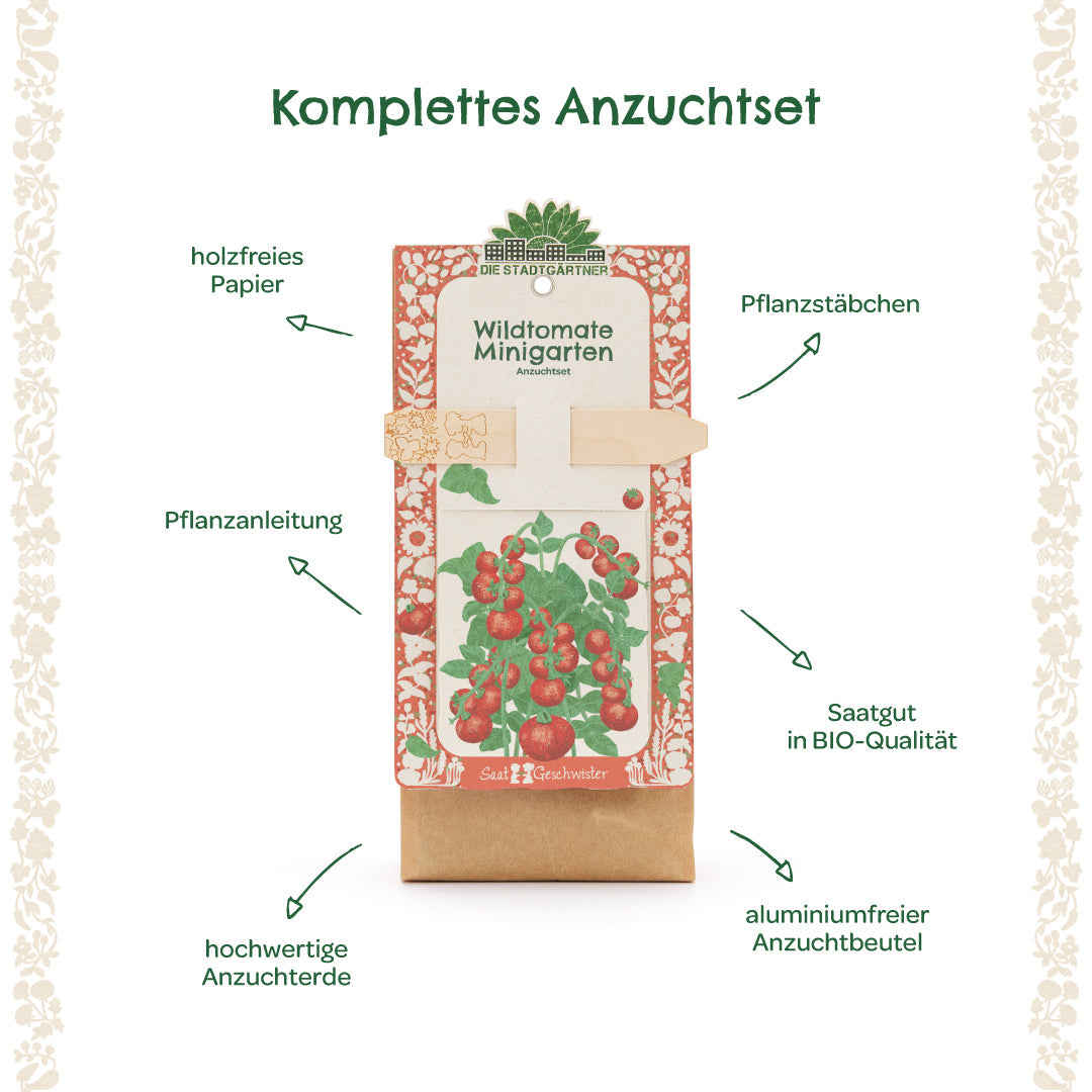 Anzuchtset – Minigarten BIO-Wildtomate 