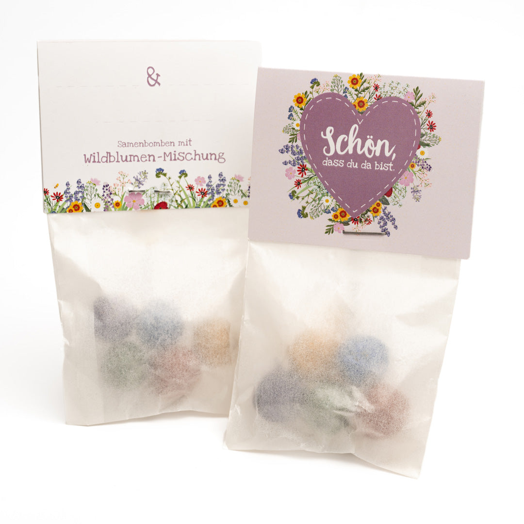 10x5 Blumenmurmeln im Tütchen – Gastgeschenk 