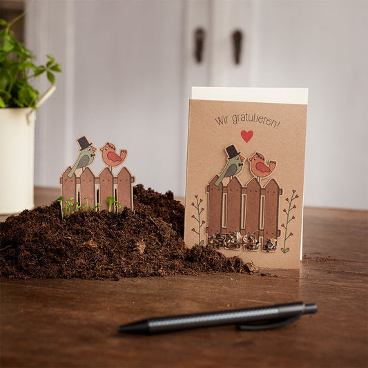 Hochzeitskarte "Vogelhochzeit" 