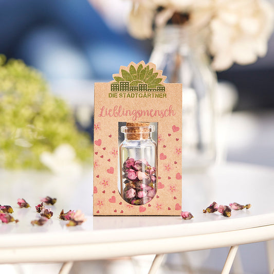 Lieblingsmensch mit handgepflückten Blüten 