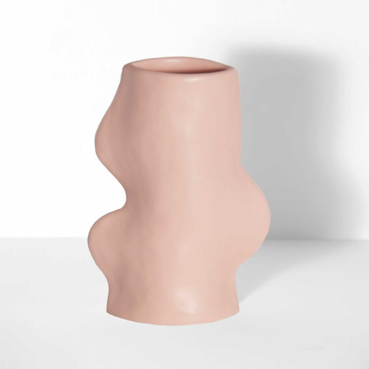 Fluxo Ceramic Vase Medium - Pink 