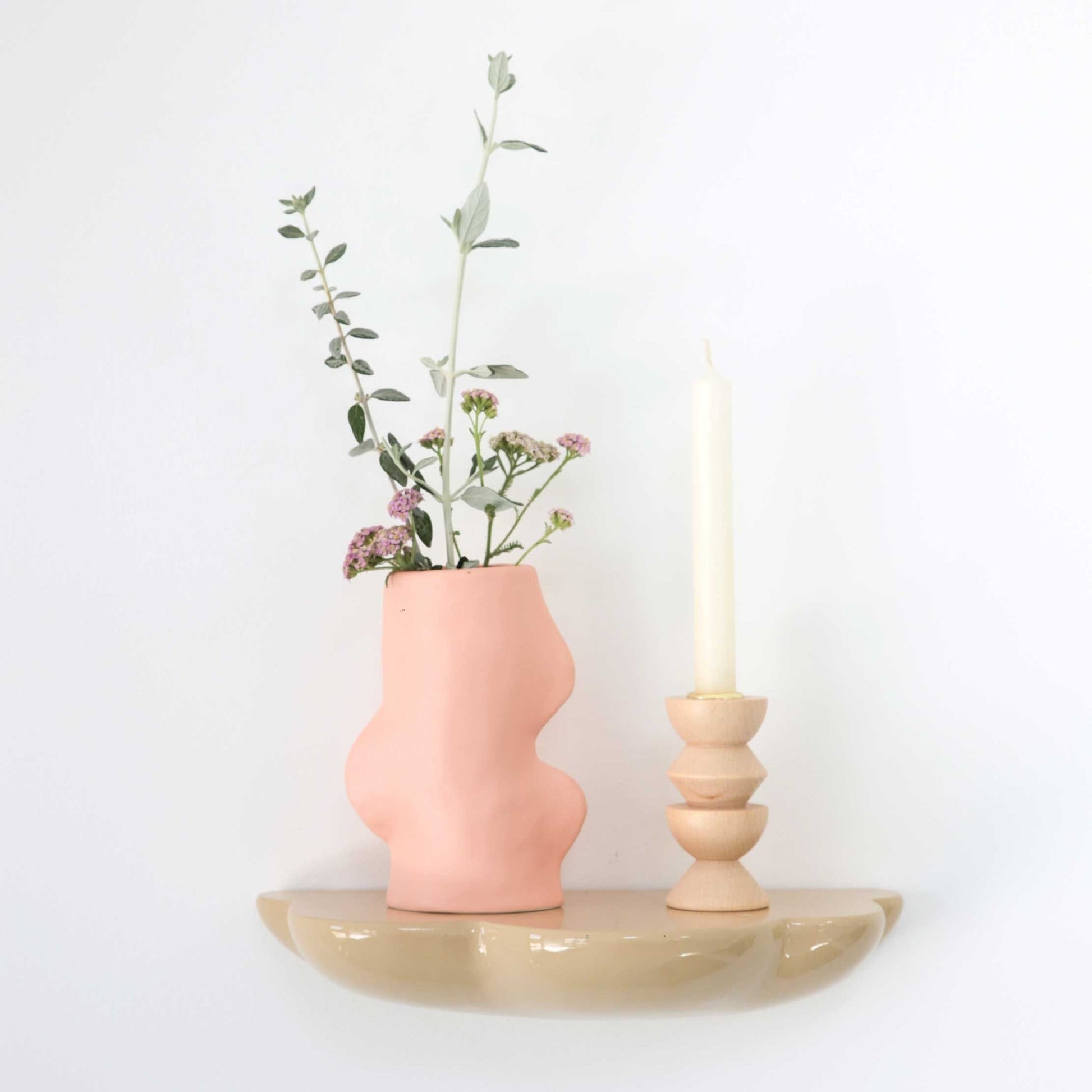 Fluxo Ceramic Vase Medium - Pink 