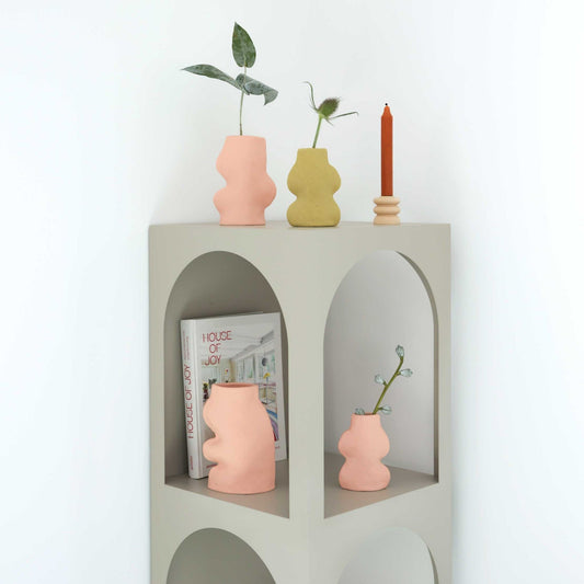 Fluxo Ceramic Vase Medium - Pink 