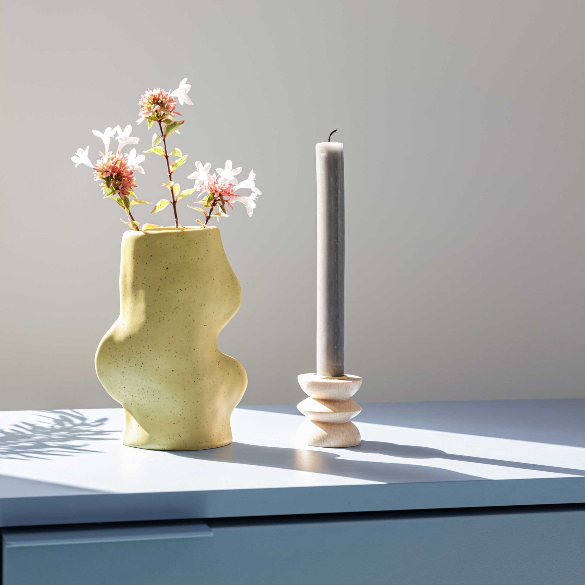 Fluxo Ceramic Vase Medium - Pistachio 