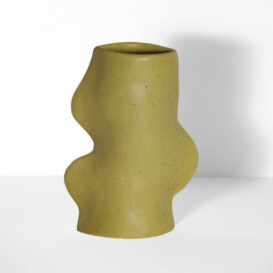 Fluxo Ceramic Vase Medium - Pistachio 