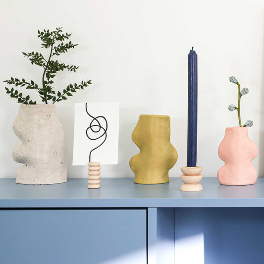 Fluxo Ceramic Vase Medium - Pistachio 