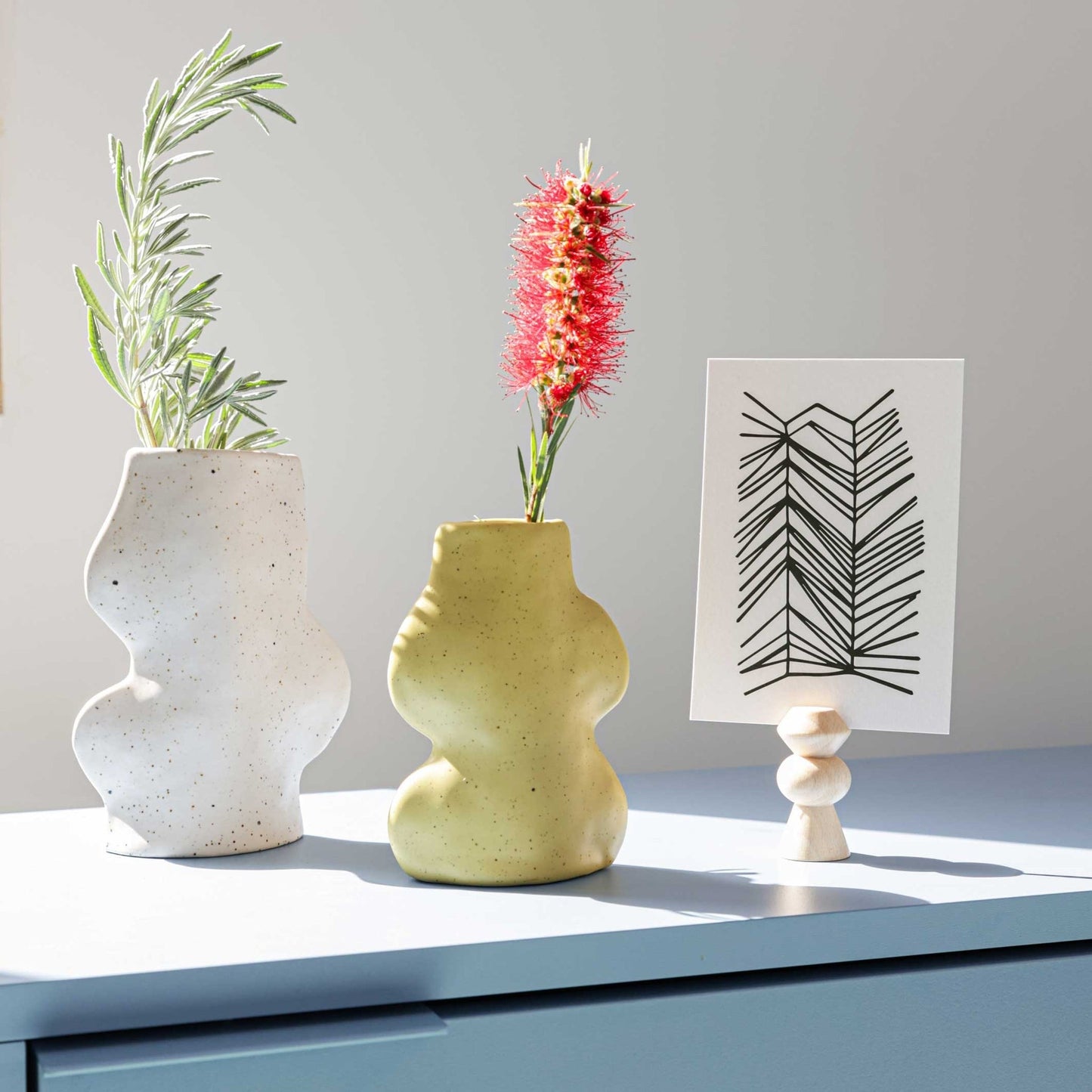 Fluxo Ceramic Vase Medium - White 