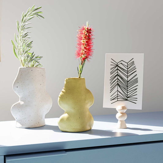 Fluxo Ceramic Vase Medium - White 