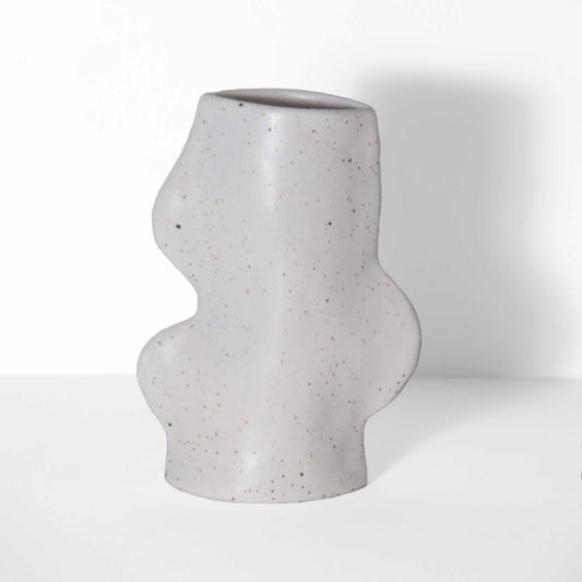Fluxo Ceramic Vase Medium - White 