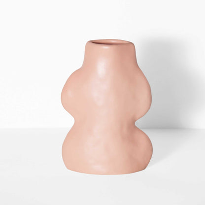 Fluxo Ceramic Vase Small - Pink 