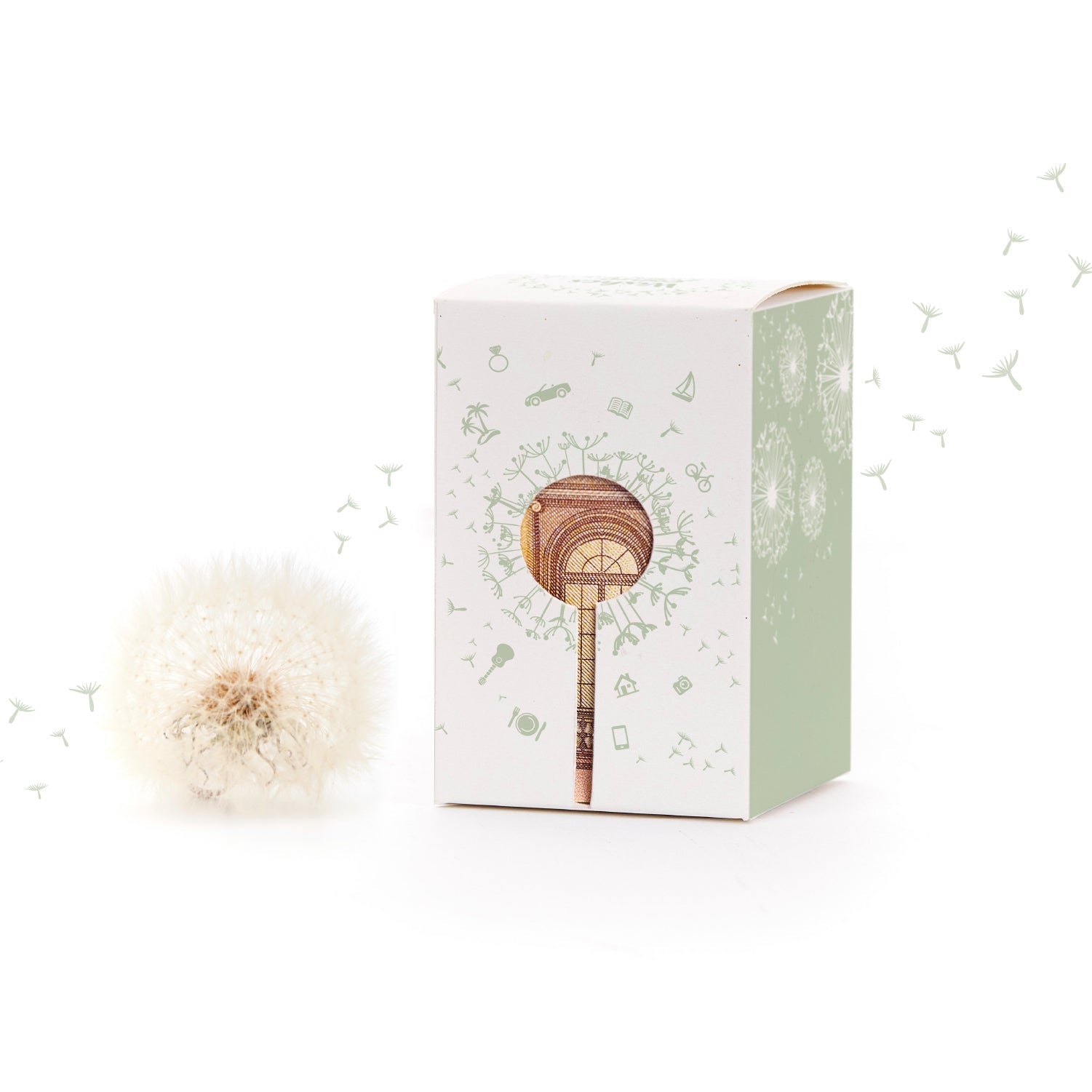 Wunscherfüller mit Pusteblumen-Schirmchen 