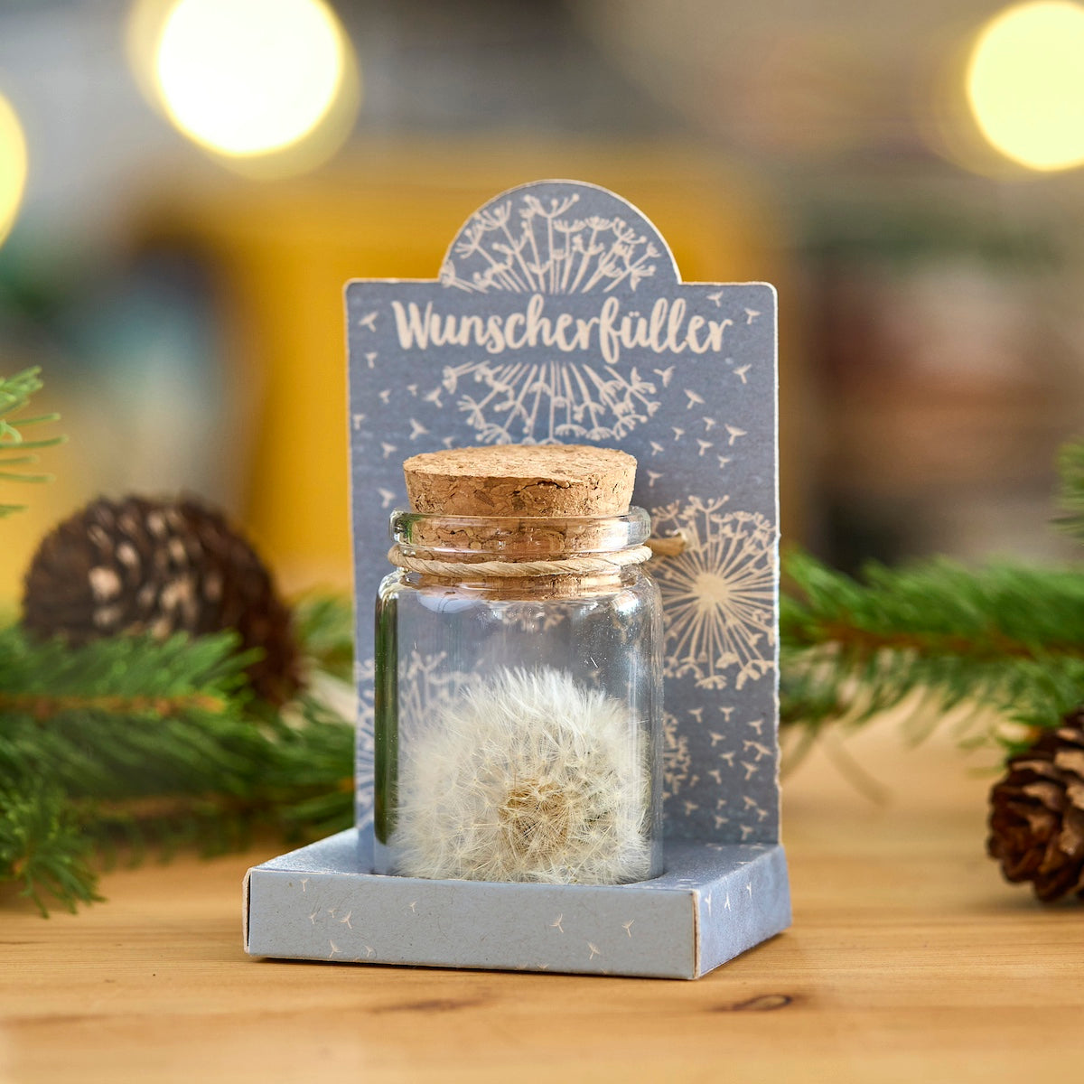 Wunscherfüller – Pusteblume im Glas 