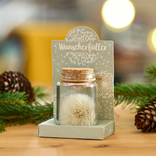 Wunscherfüller – Pusteblume im Glas 