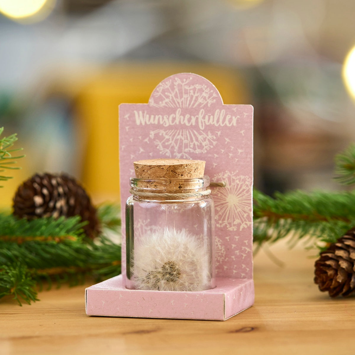 Wunscherfüller – Pusteblume im Glas 