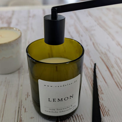 Kerzenpflege-Set Schwarz – Dochtschere Kerzenlöscher & Dochtheber aus Edelstahl – Zubehör für Duftkerzen – Verlängert Brenndauer & reduziert Ruß