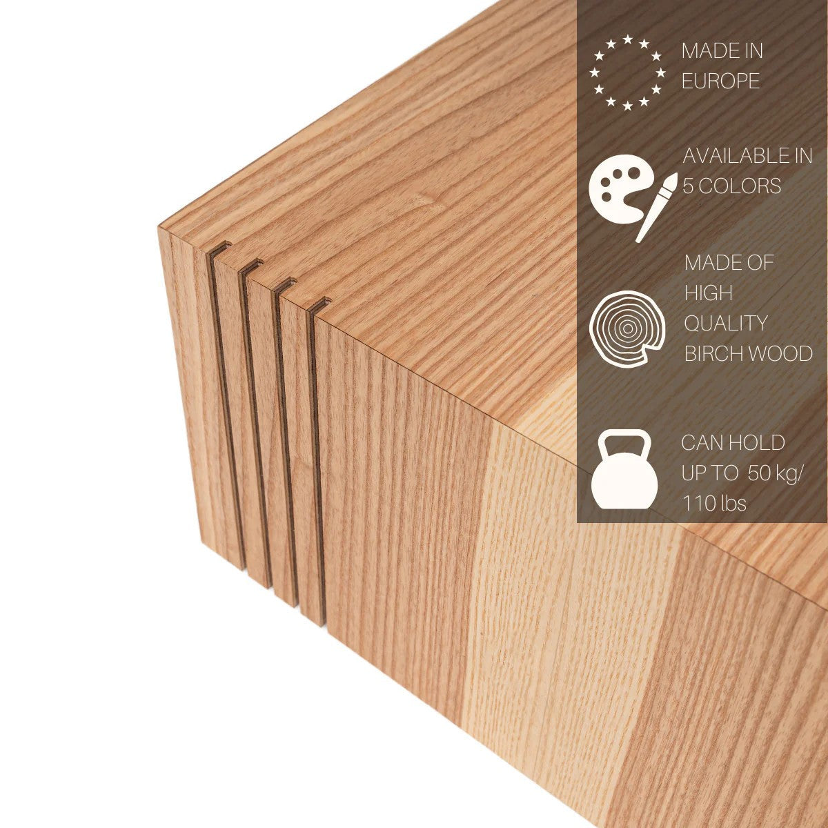 Floor Planter Podium Wooden Cubes (Set of 3) 
