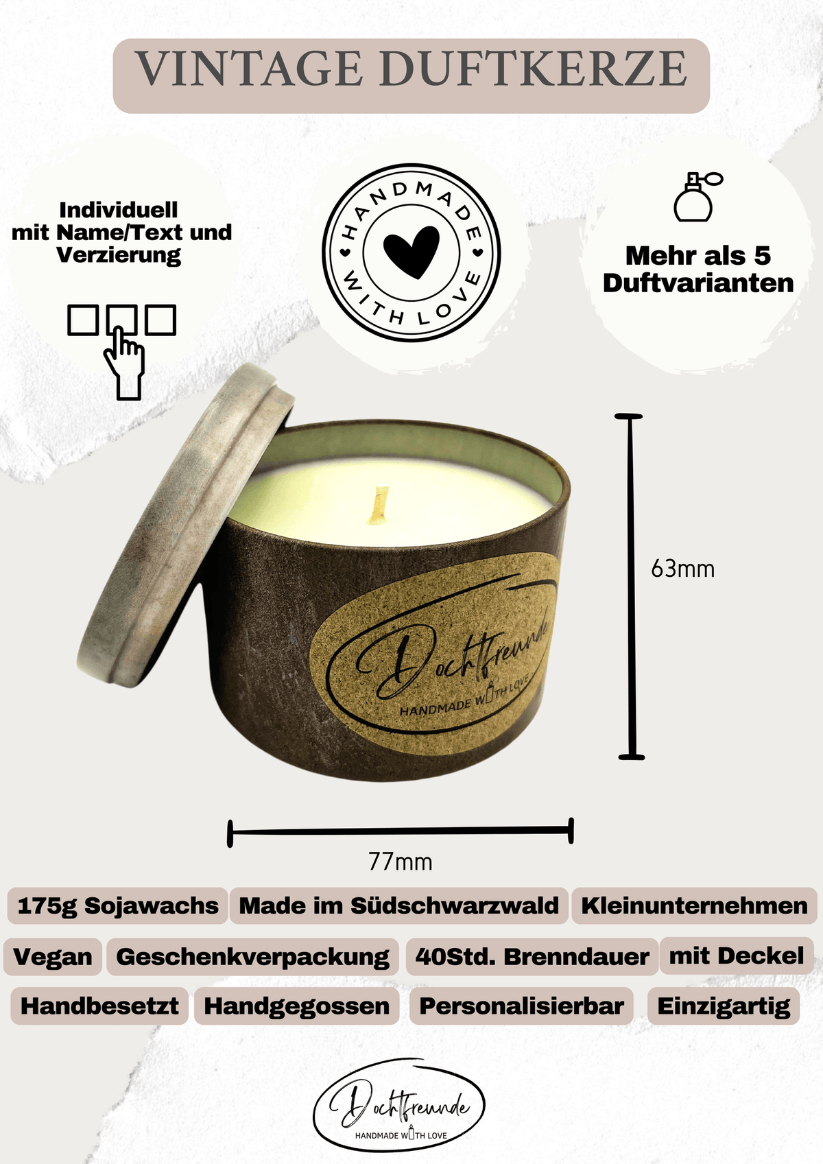 Wertschätzende Duftkerze „You are Special“ – Einzigartiges personalisierbares Geschenk für ganz besondere Menschen - Handgemacht 