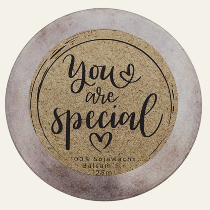 Wertschätzende Duftkerze „You are Special“ – Einzigartiges personalisierbares Geschenk für ganz besondere Menschen - Handgemacht 