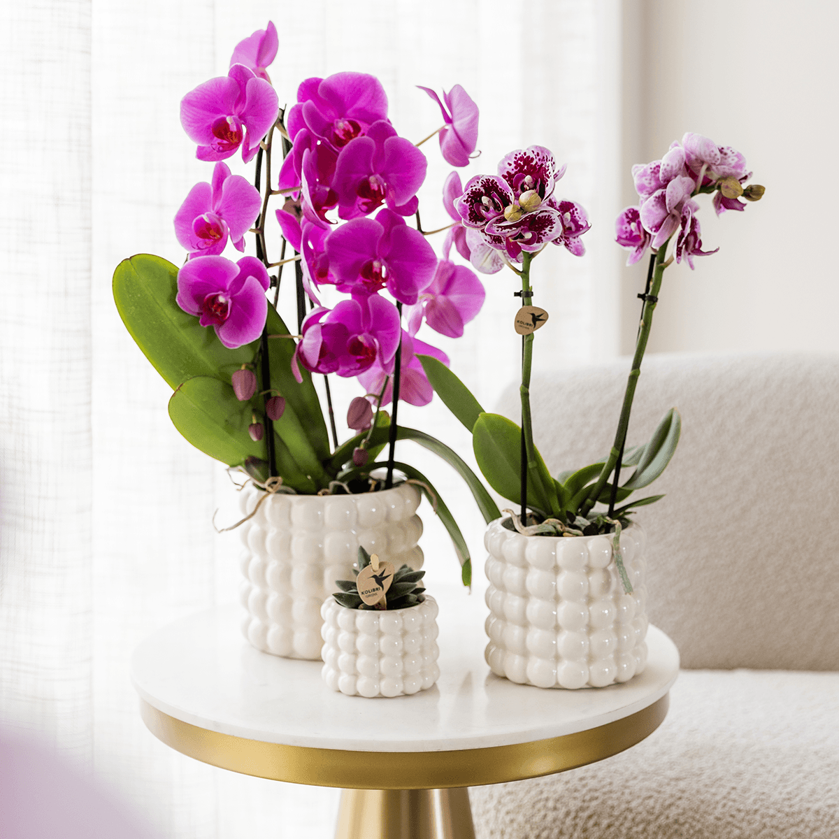 Kolibri Home | Poppy Ziertopf - White - Ø12cm 