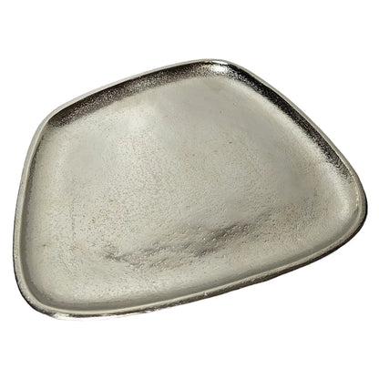 Dekoteller Metall silber Dekoschale Metallteller Deko Schale Teller 25 x 22 cm 