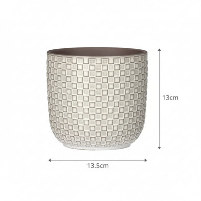 Pot relief wit D13,5 