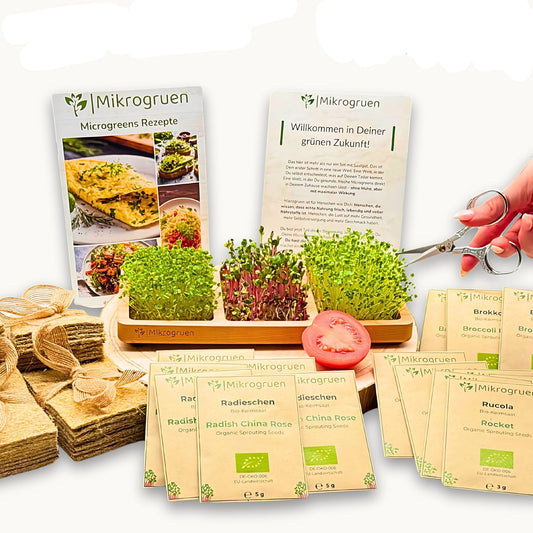 Microgreens Anzuchtset - Echtholz Traum 