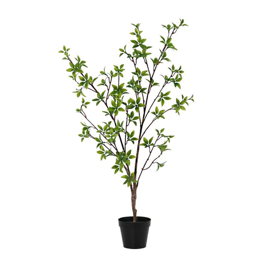 Künstlicher Myrtus 83cm im Topf – realistische Kunstpflanze mit feinen Blättern – pflegefreie Zimmerdeko für Wohnzimmer, Flur & Büro – mediterraner Look, ganzjährig grün, inkl Basistopf 