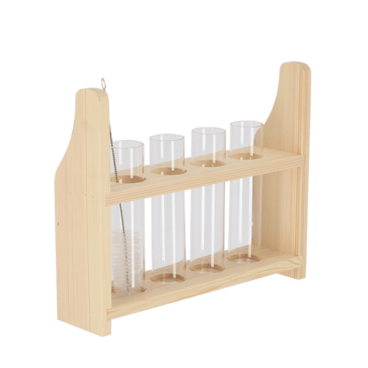 Reagenzglasständer S – Kompakter & stabiler Halter – 20cm hoch – Für Reagenzgläser – Platzsparend & robust 