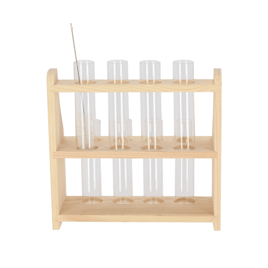 Reagenzglasständer L – Stabiler Halter für Reagenzgläser – Kompakte Maße 24,3x8,5x24,1cm – Praktisch und Robust für Pflanzen & Stecklinge 