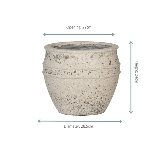 Pot Athena S Chalk White - D29 x H24 