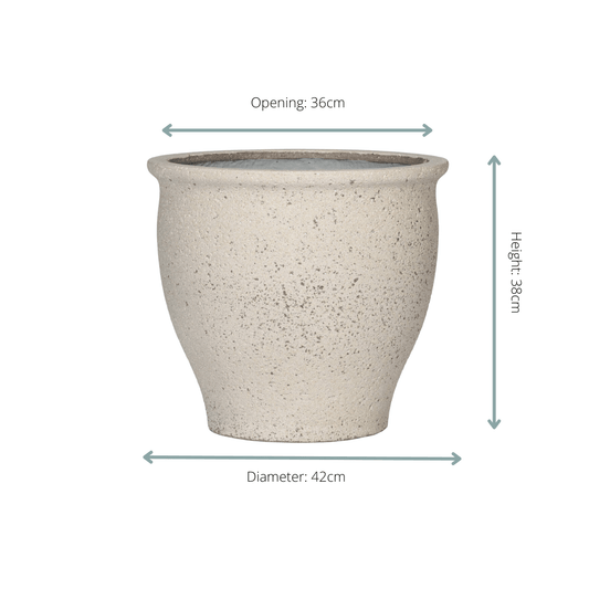 Pot Poseidon Chalk White - D42 x H38 