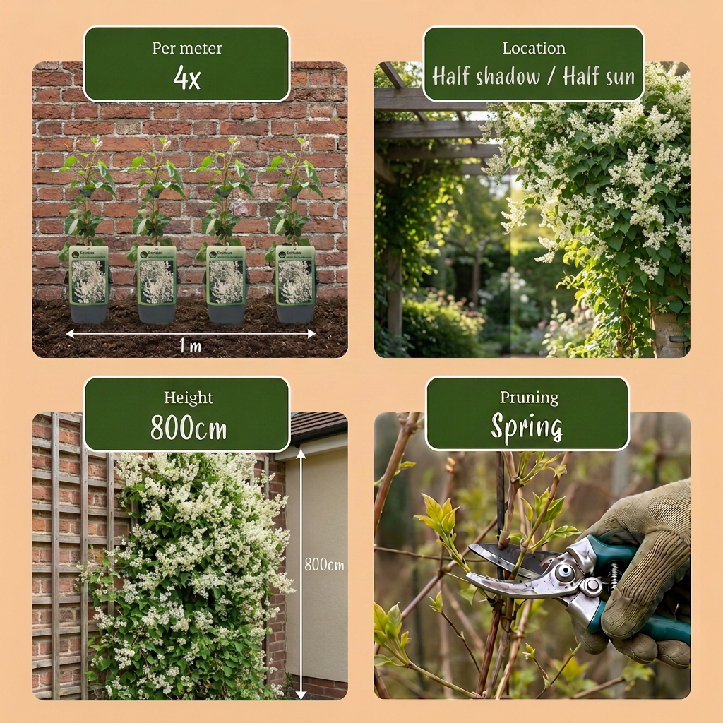 Schlingknöterich 'Fallopia aubertii' – Weiß, Ø9cm, ↕35cm – Ansicht 5