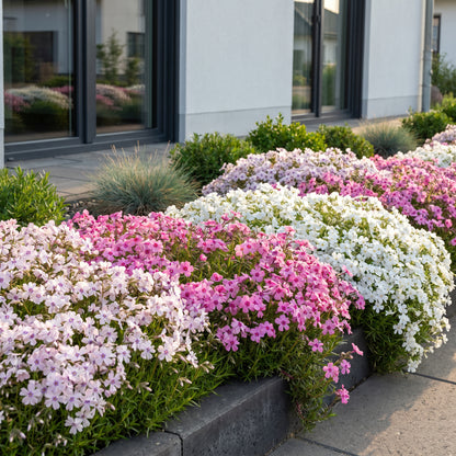 Polster-Phlox 'Tricolour' – Violett-Rosa-Weiß – Topf Ø11cm – Ansicht 6