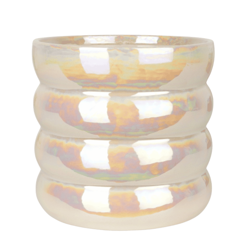 Dekotopf 'Glow' – Travertine – Ø 12 cm