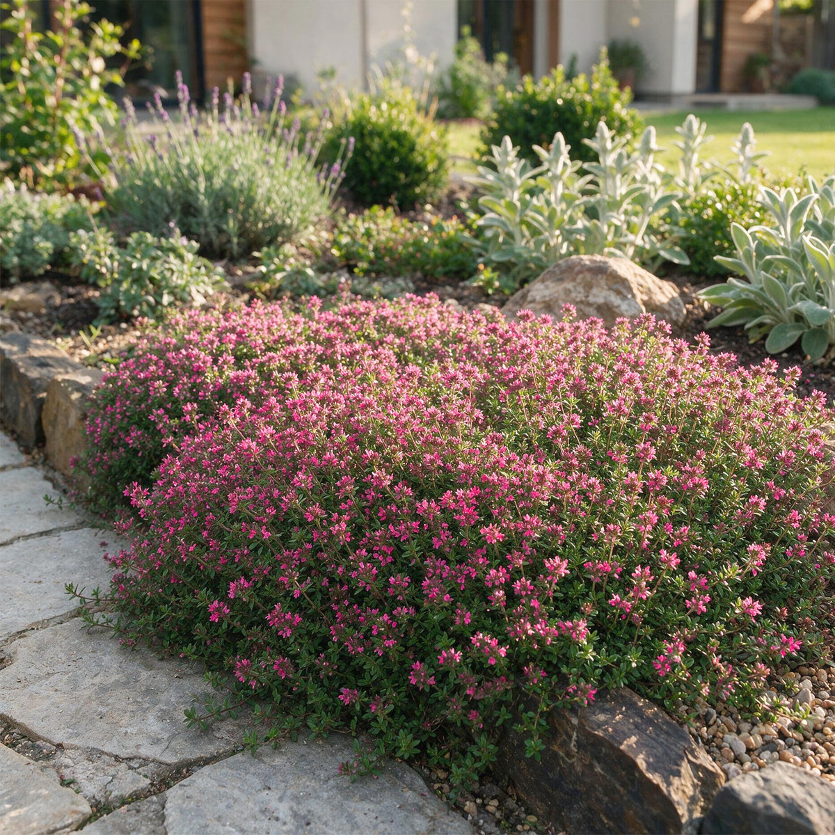 Kriechthymian 'Red Carpet' – Duftend, Rot-Rosa – Topf Ø11cm – Ansicht 6