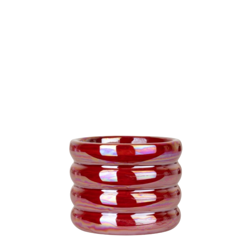 Dekotopf 'Glow' – Rot – Ø 6 cm