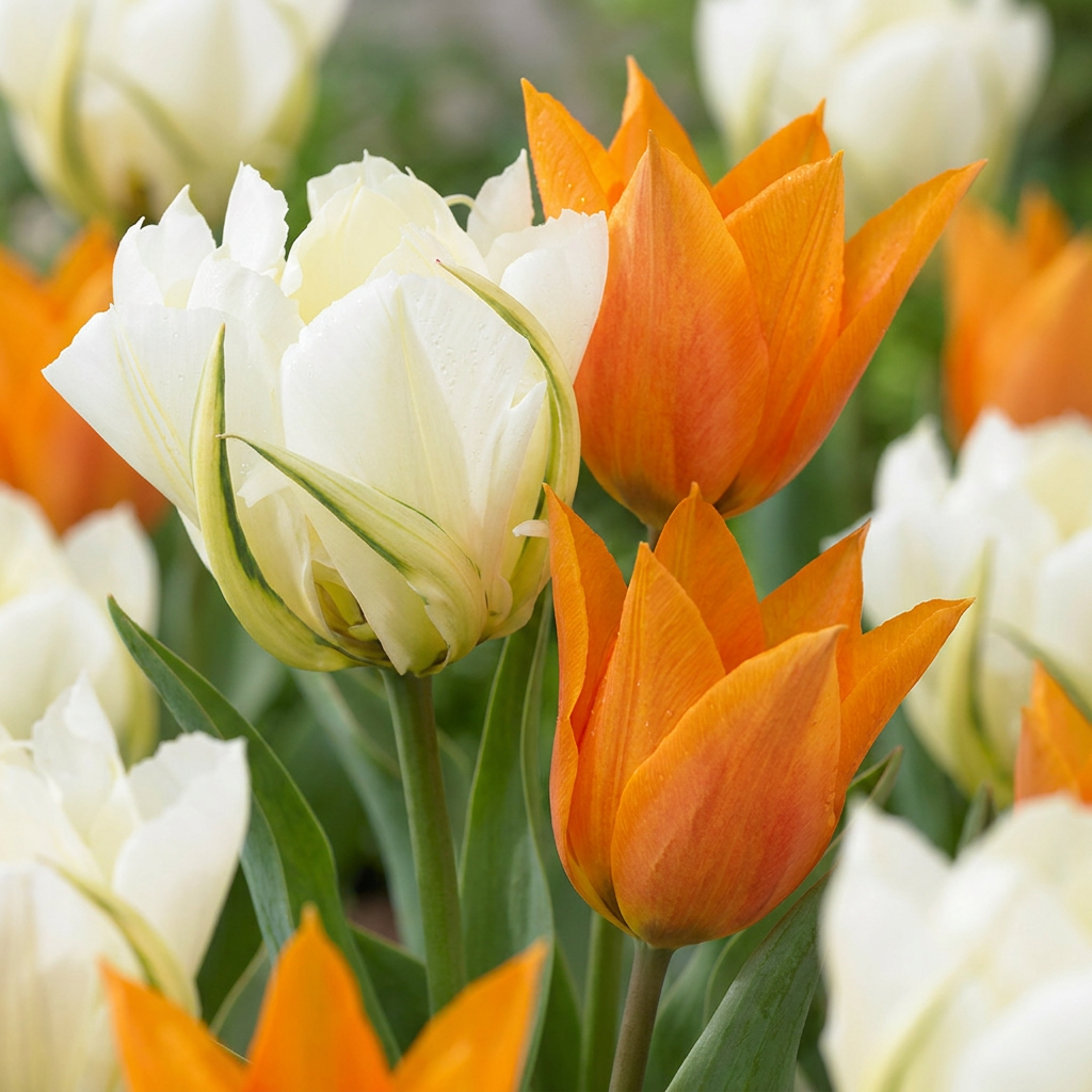 Tulpe 'Sunbath' – Gelb und Weiß