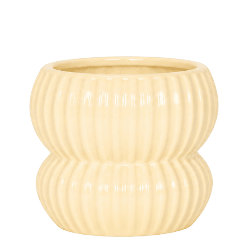 Kolibri Home Horizon Übertopf – Buttergelb – Ø9cm