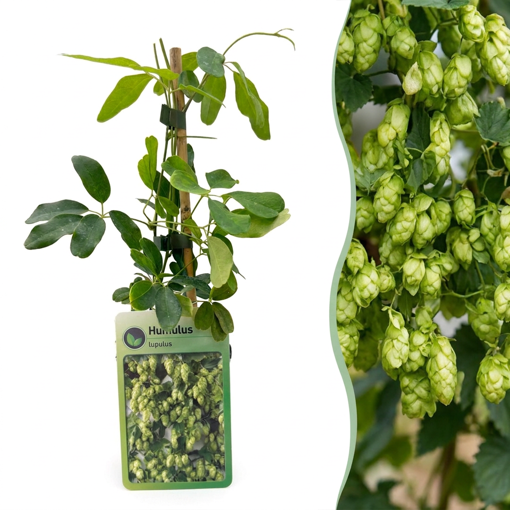 Hopfen 'Nordbrau' – Grün, Ø9cm, ↕35cm
