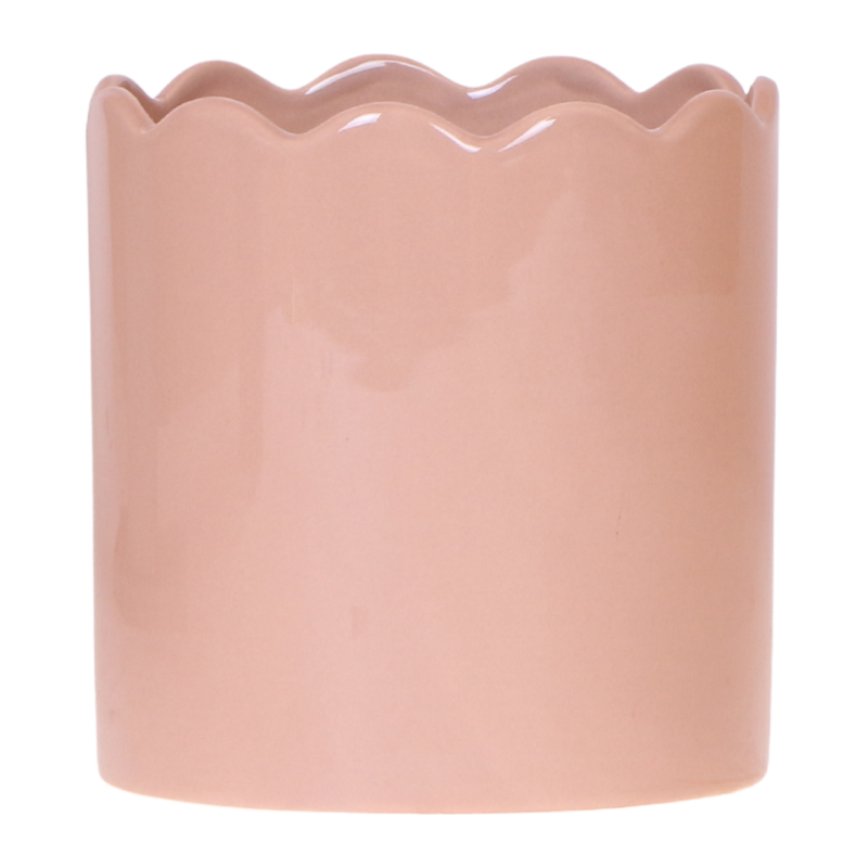 Kolibri Home Curve Übertopf – Altrosa – Ø12cm