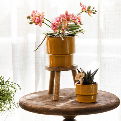 Übertopf 'Timeless' – Kolibri Home – Gelb – Ø9cm – Ansicht 2