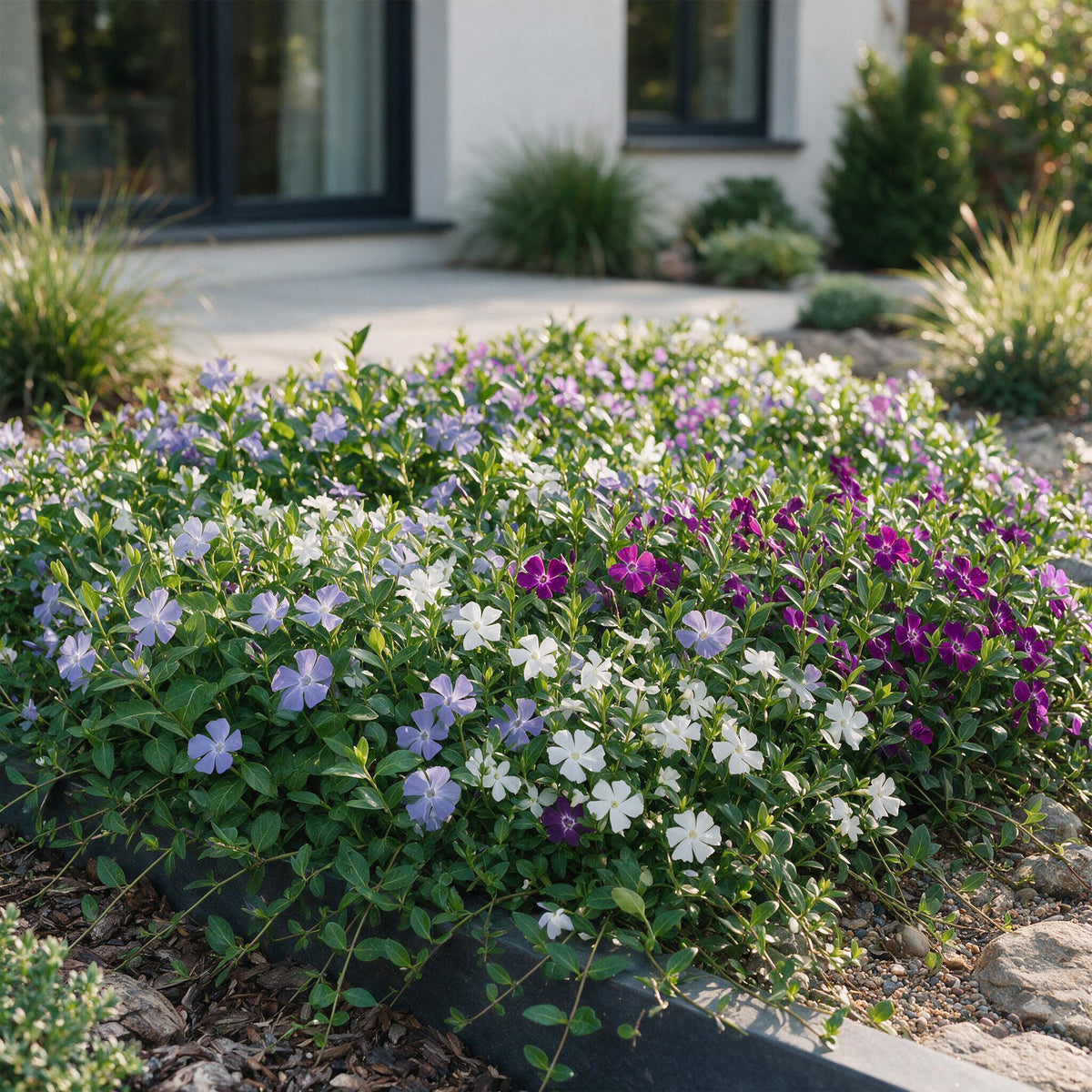 Immergrün 'Vinca Tricolour' – Blau-Lila-Weiß – Topf Ø11cm – Ansicht 6