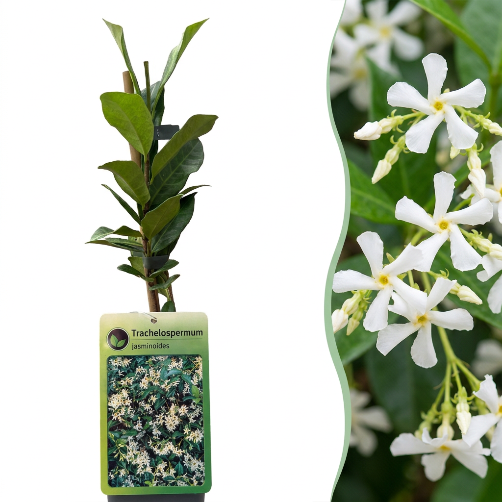 Sternjasmin – Trachelospermum jasminoides – Weiß – Ø9cm